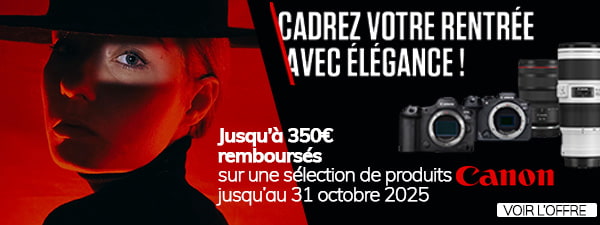 Cashback Canon Rentrée jusqu'au 31 octobre 2025